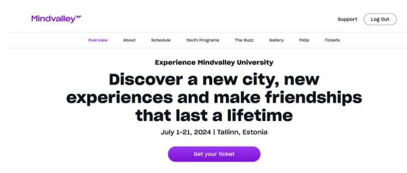 Mindvalley University Ticket