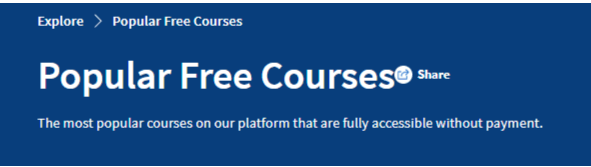 Coursera Plus Free Courses