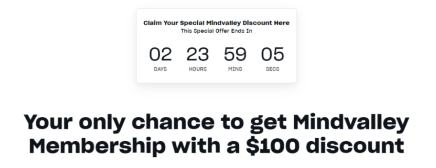 $100 Discount on Mindvalley Membership