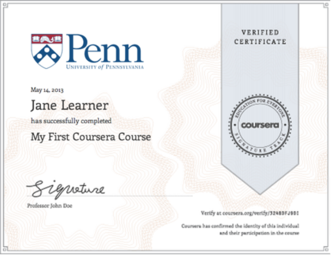 Coursera Certificates 