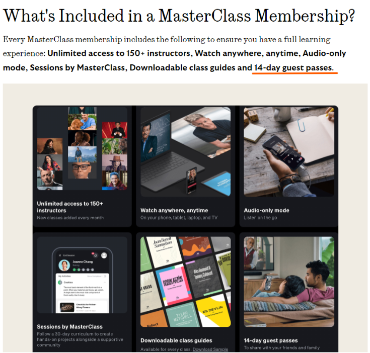 MasterClass Guest Access