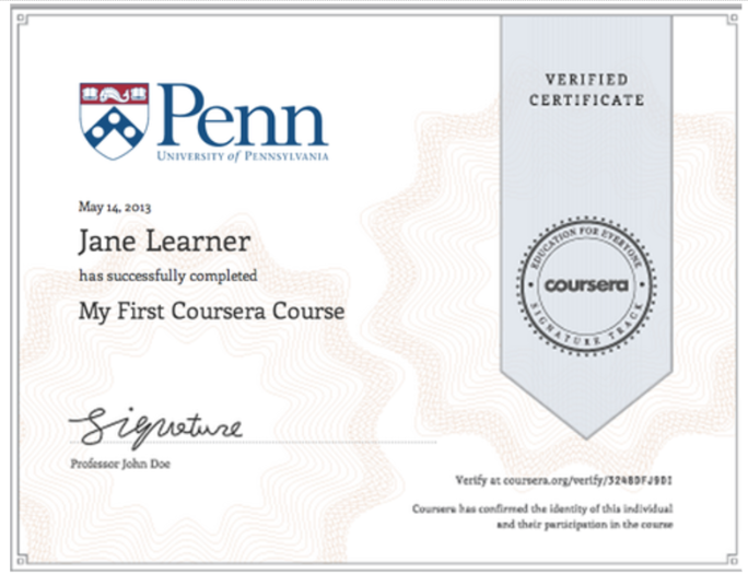 Coursera Certificate 