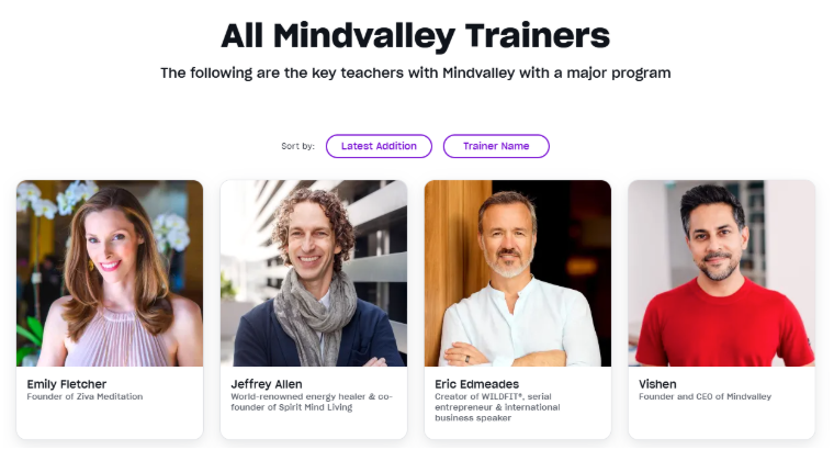 Mindvalley Instructors