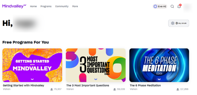 Log in to your Mindvalley account